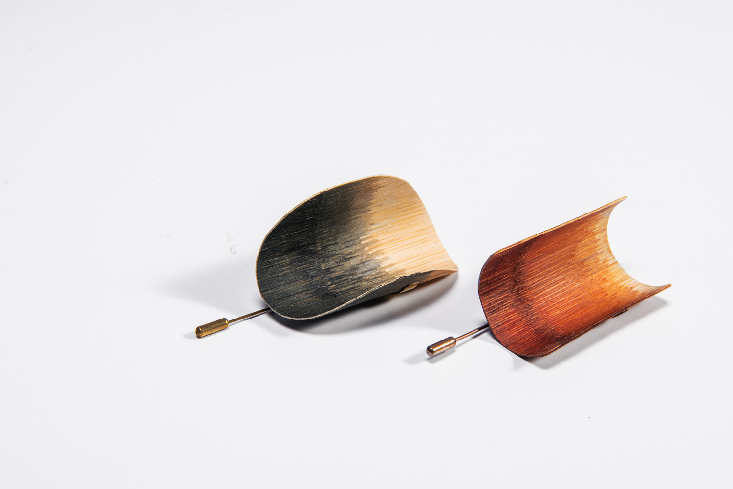 B174刻染-竹胸飾，，Quarter，Bamboo，Brooch_全圖